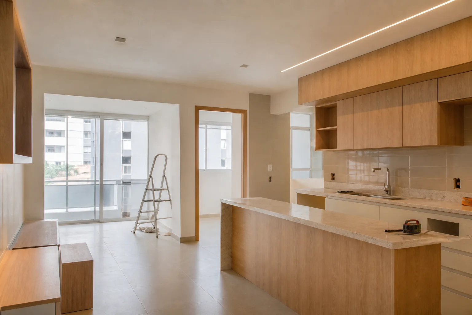 Reforma completa de apartamento em Sobradinho com marcenaria e layout atualizado